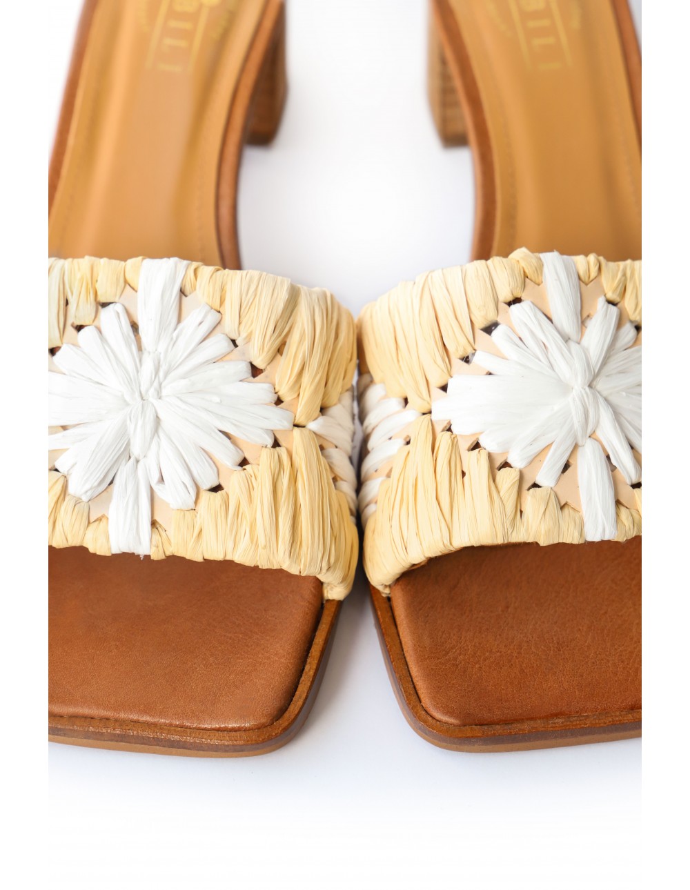 Mules tacon Florence Rafia 2