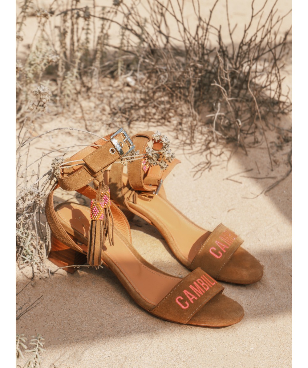 Sandalias Coral - Cambili Shoes Talla 36 Color Miel