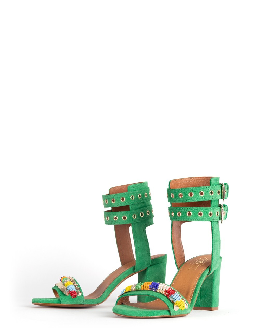 Sicily green heel sandals 2