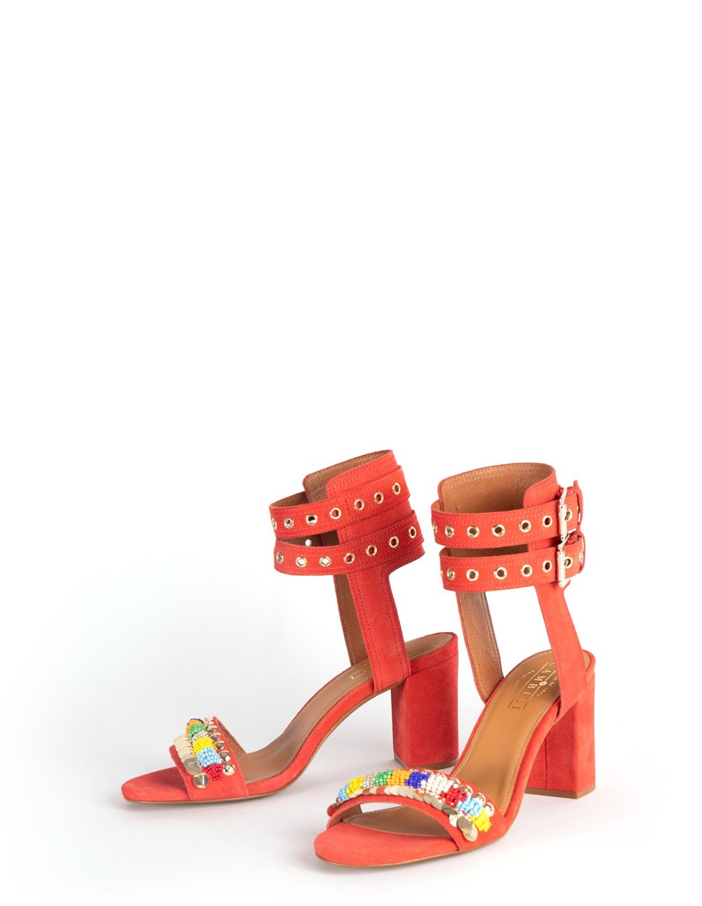 Sicily red heel sandals 2