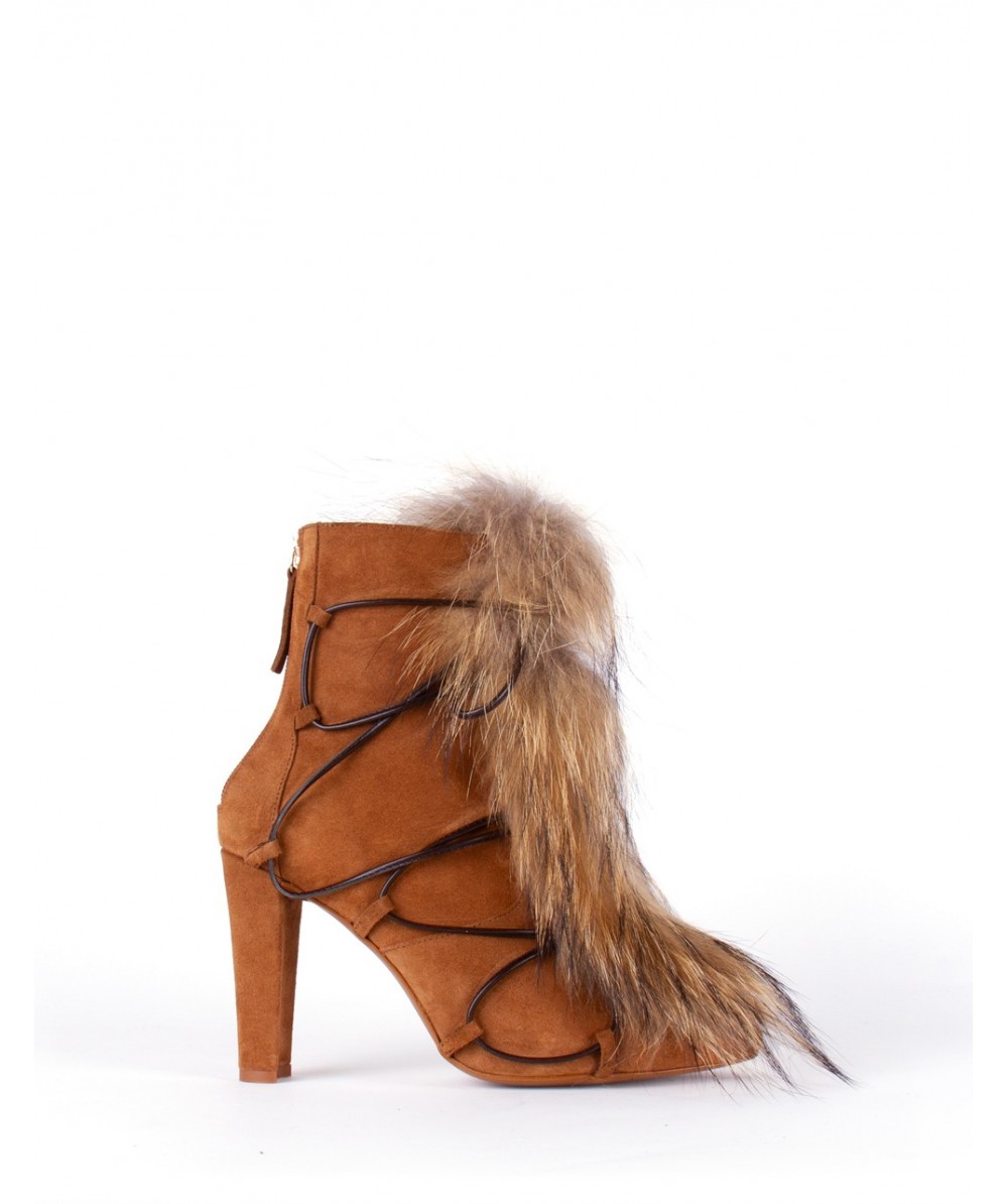 Fur ankle boots